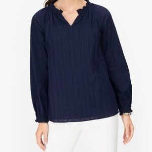 🌼Talbots EMBROIDERED FEMININE DETAIL TOP